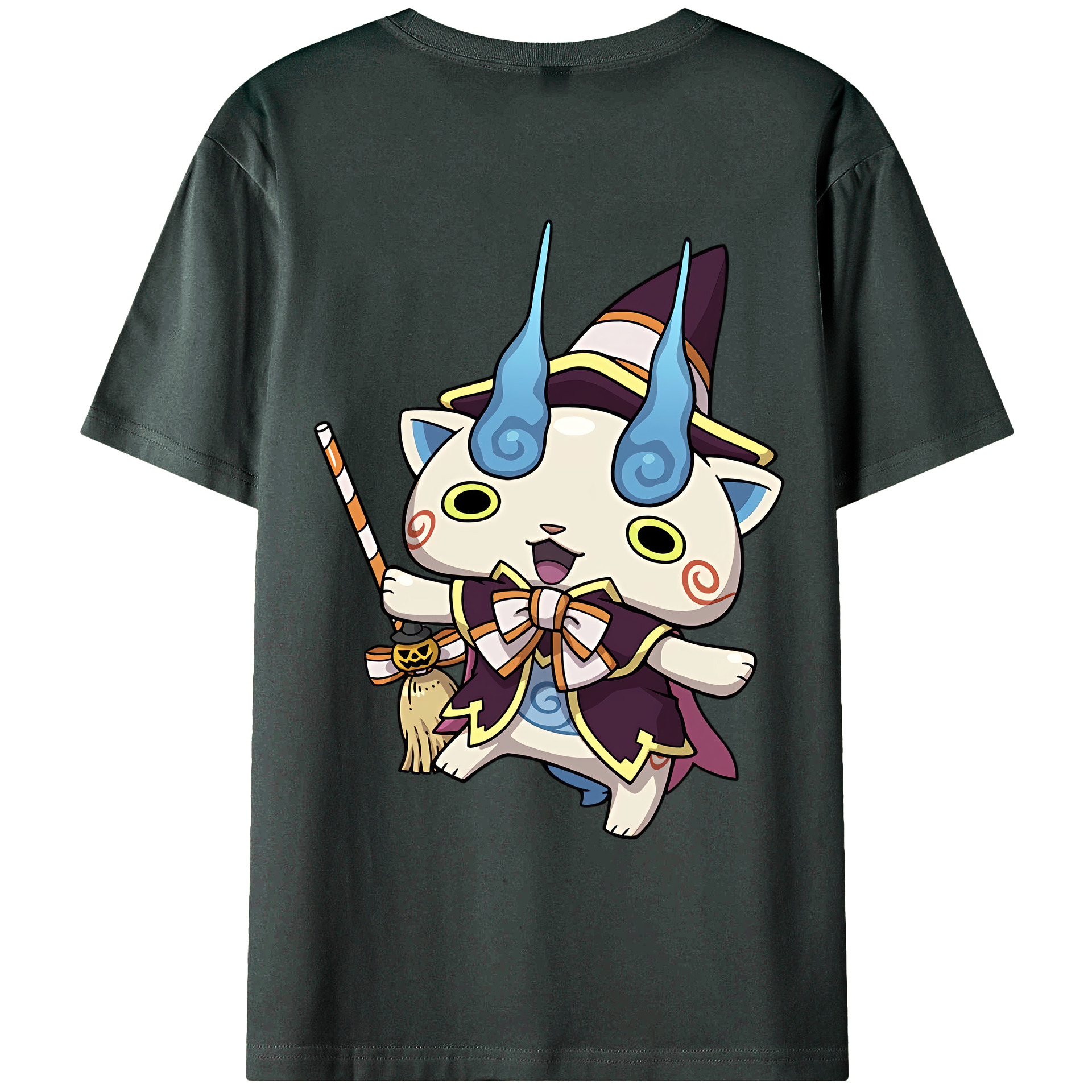 （画像用） 妖怪ウォッチ Yo-kai Watch 綿100％ メンズ半袖Tシャツ（バックプリント） 通気性